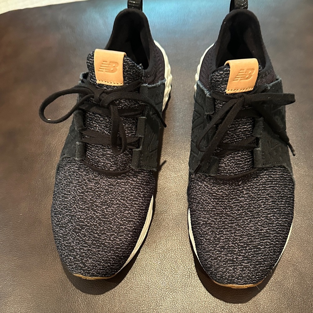 New Balance Men's Navy and Tan Sneakers